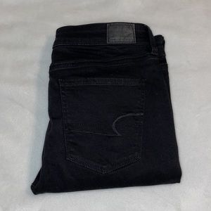 Black Distressed Hi Rise AE Legging